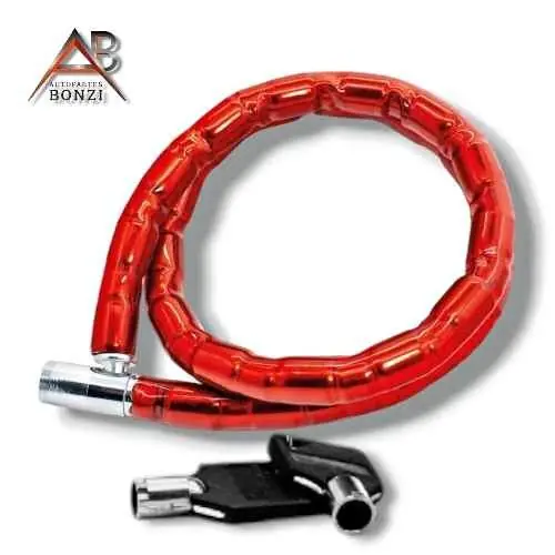 Cadena pitón linga traba antirrobo 22 mm espesor x 1.20 mts para moto/ bicicleta/ cuatri color