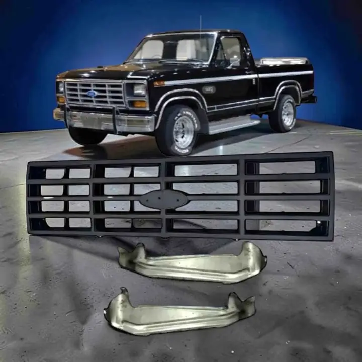 Parrilla gris o negra más soporte parrilla de Ford F 100 del 82 al 87