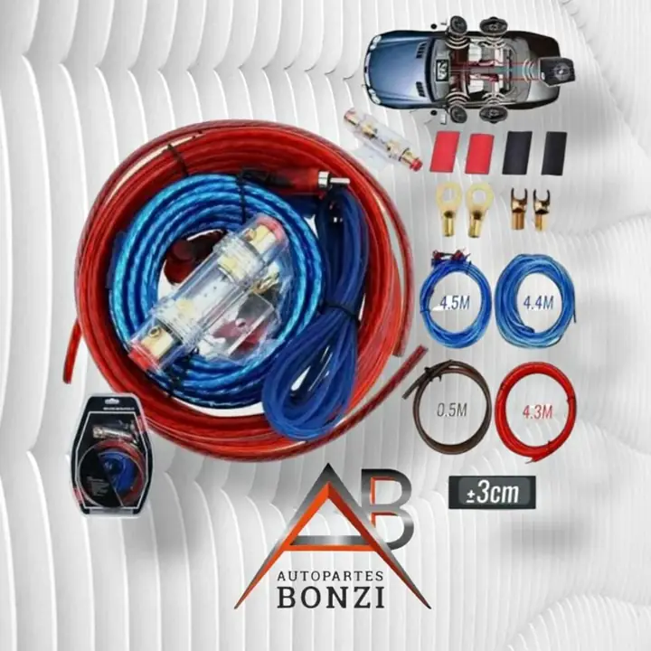 Kit cable instalación potencia 8 gauge 1500 w Maverick