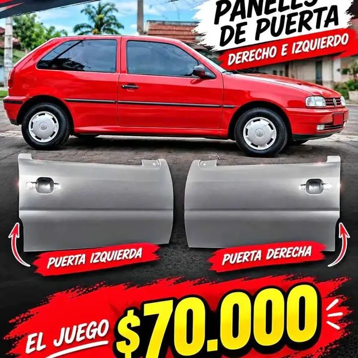 Juego de paneles de puerta delantera de VW Gol AB9 del 96 al 99