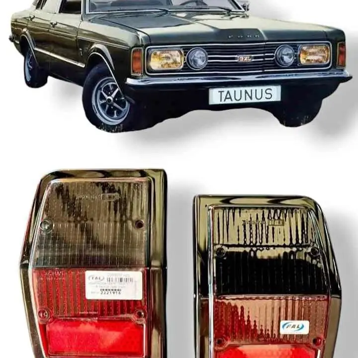 Kit x 2 lentes de faros traseros fumé de Ford Taunus modelo 74 al 80