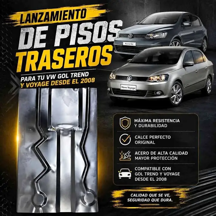 Piso trasero de VW Gol Trend Voyage desde el 08