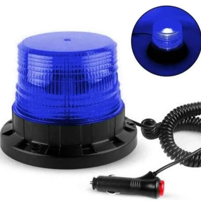 Baliza giratoria luz led azul auto camioneta 12 v 24 v