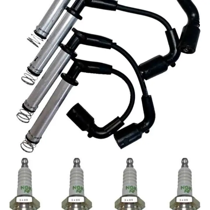 Cable bujía más 4 bujías para Chevrolet prisma ónix modelo 2013 a 2018