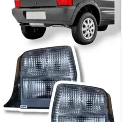 Kit x 2 faros traseros de Fiat uno fire modelo 04 al 14 fume claro