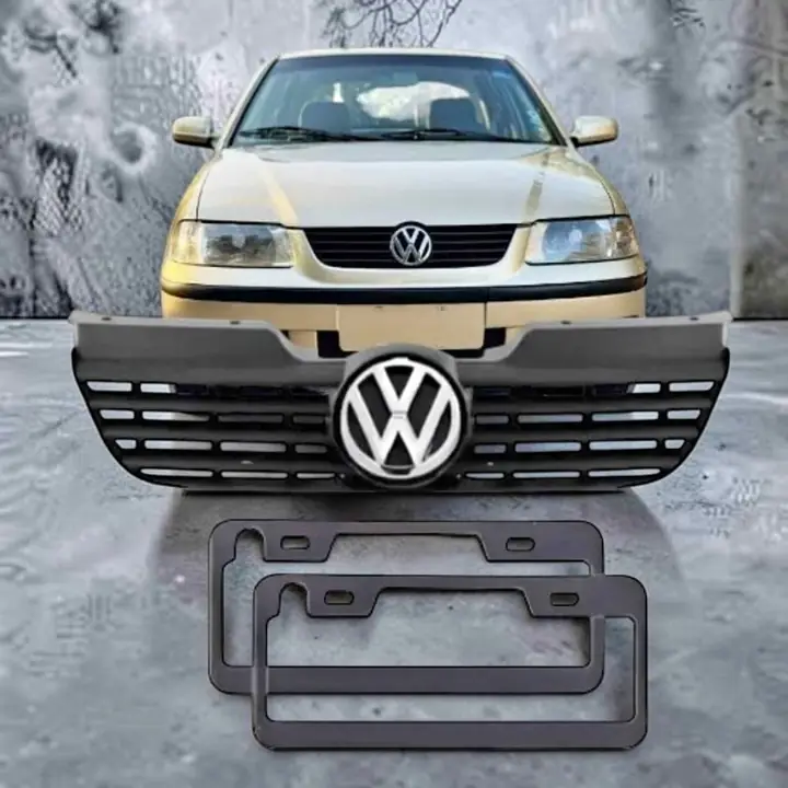Kit de parrilla con logo y Marcos de porta patente de VW Gol G3
