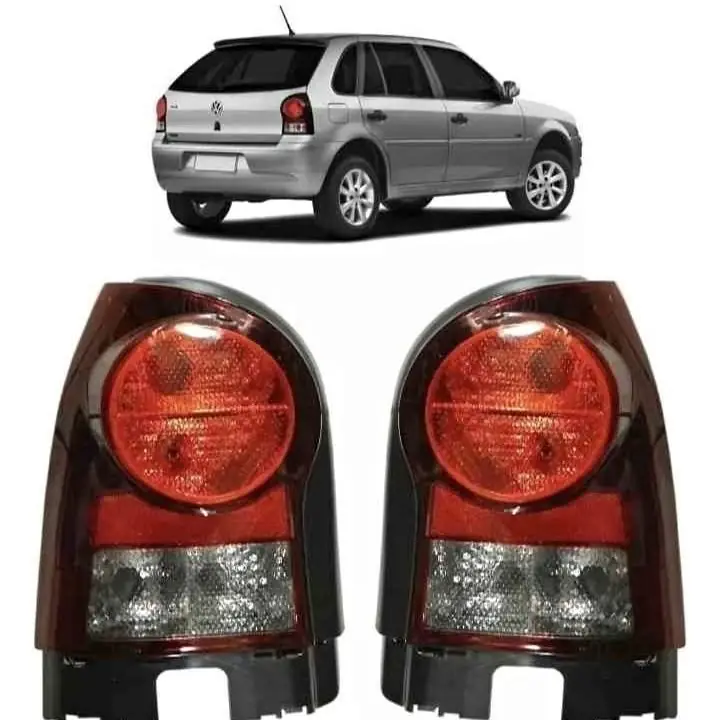 Kit de faros traseros de VW Gol power base oscura modelo 2011 a 2014