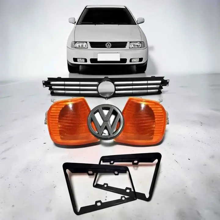 Kit de parrilla más giros logo y marco patente VW Polo Caddy del 96 al 99