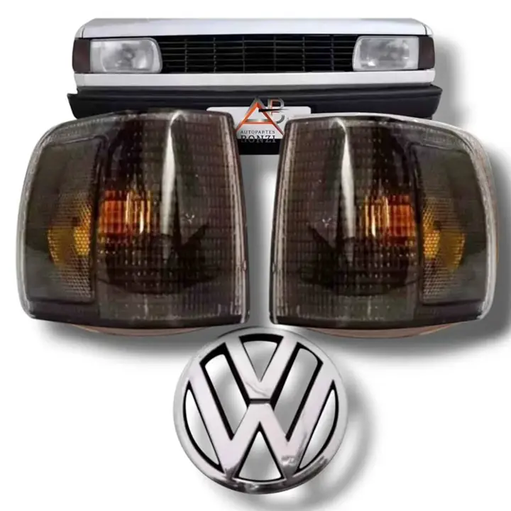 Kit de giros delanteros fume ámbar o cristal más logo de VW Gol G1 Senda Gacel Saveiro del 91 al 95