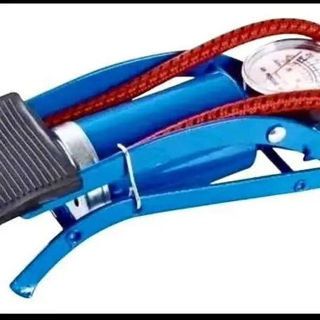 Inflador de pie para bici Auto Bote con monómero y pico