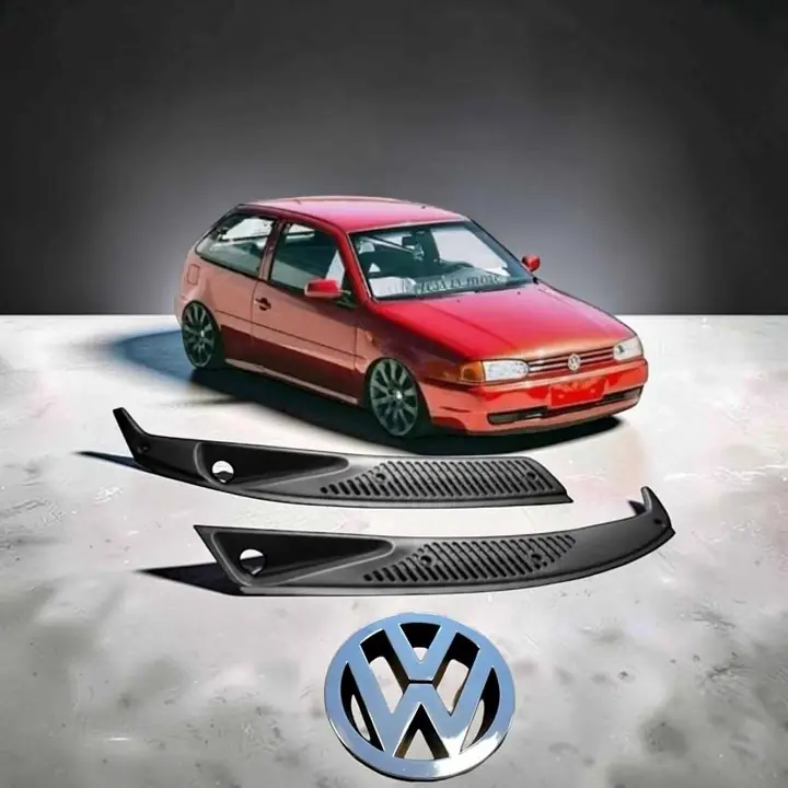 Rejilla bajo parabrisas más logo de parrilla delantera de VW Gol AB9 del 96 al 99