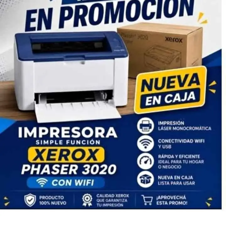 Impresora nueva marca Xerox phaser 3020 con WiFi