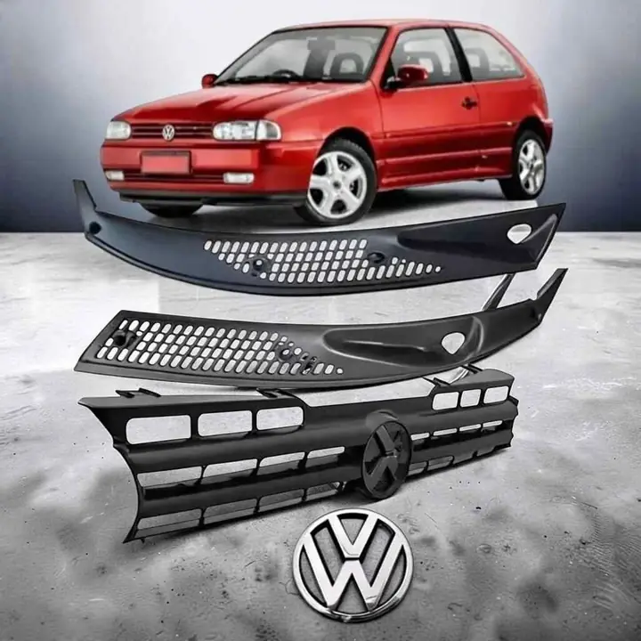 Kit VW Gol Ab9 parrilla con logo y molduras bajo parabrisas