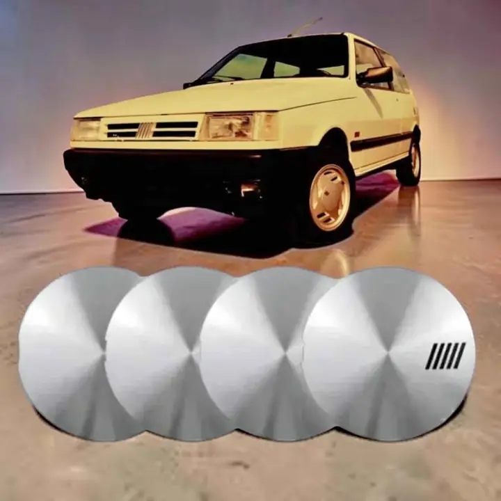 Kit x 4 centro de rueda gris de Fiat Duna Uno scr jcs