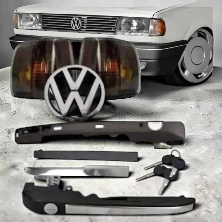 Kit giros con logo más manijas delanteras exterior VW Gol G1 Senda Saveiro del 91 al 95