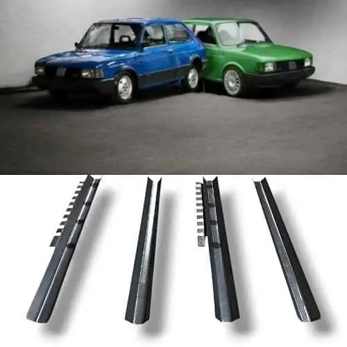 Kit x 4 de guías de pisos de Fiat 147 Spazio Vivace Brio