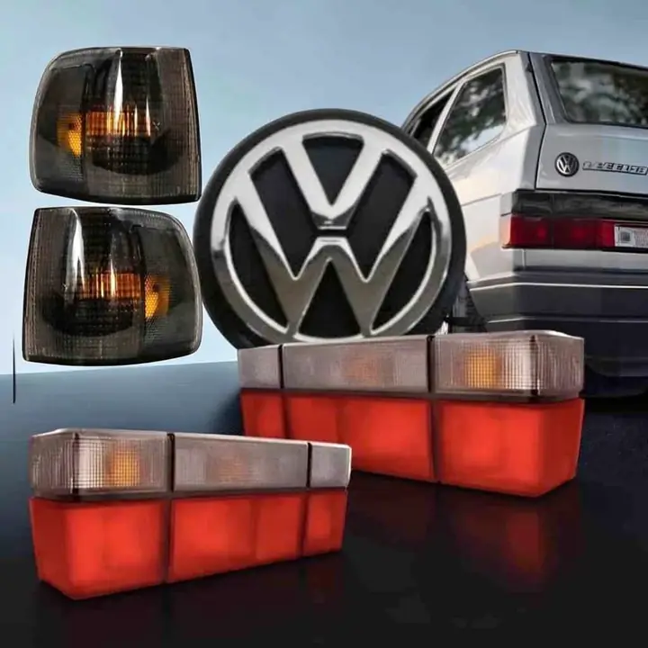 Kit VW Gol G1 giros delanteros Fumé. Faros traseros fumé más logo Baul