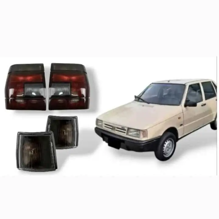 Kit compuesto por 2 faros de giro delanteros fumé y 2 faros traseros fume Fiat Duna mod 92 al 92 al