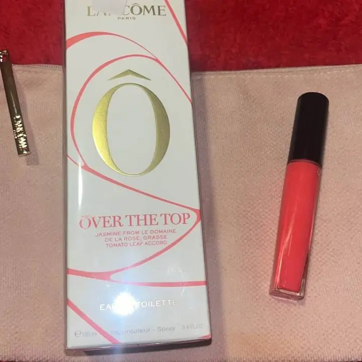 Perfume over the top edt Lancome 100 ml con neceser y lip gloss