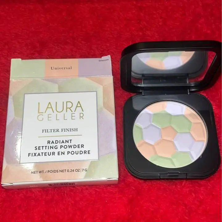 Iluminador Laura Geller lavanda, verde y durazno nuevo