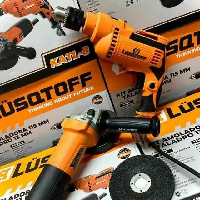 Kit amoladora 115 720W + taladro percutor 13MM 600W lusqtoff