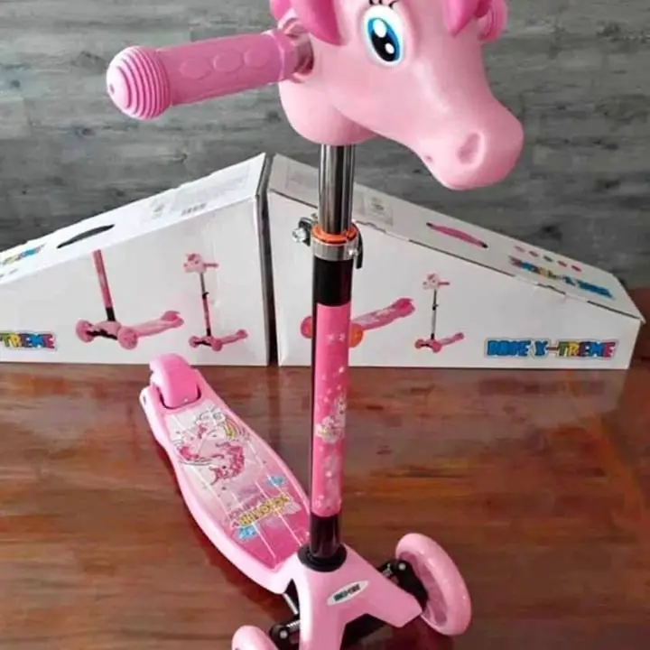 Monopatin scooter unicornio nena rosa reforzado