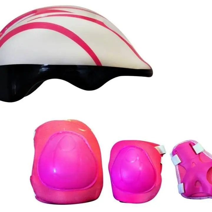 Casco niñas con kit de protecciones bici/ scooter/rollers