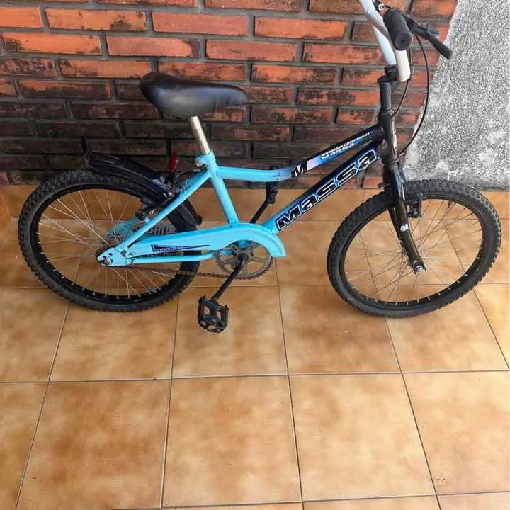 Bicicleta varon rodado 16 celeste y negra massa impecable