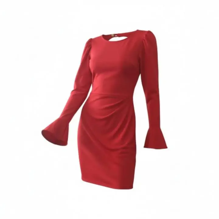 Vestido fiesta con escote en la espalda talle M rojo
