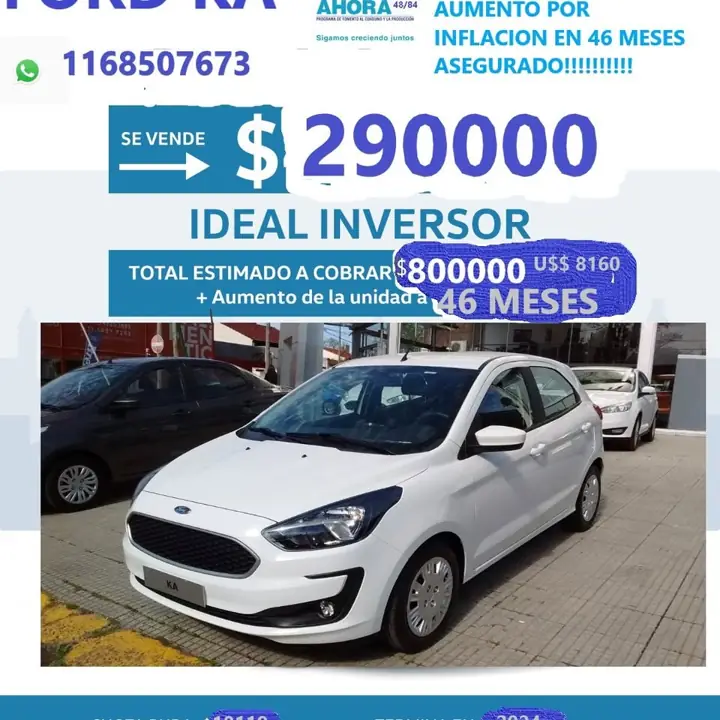 2020 Ford ka plan Invertir