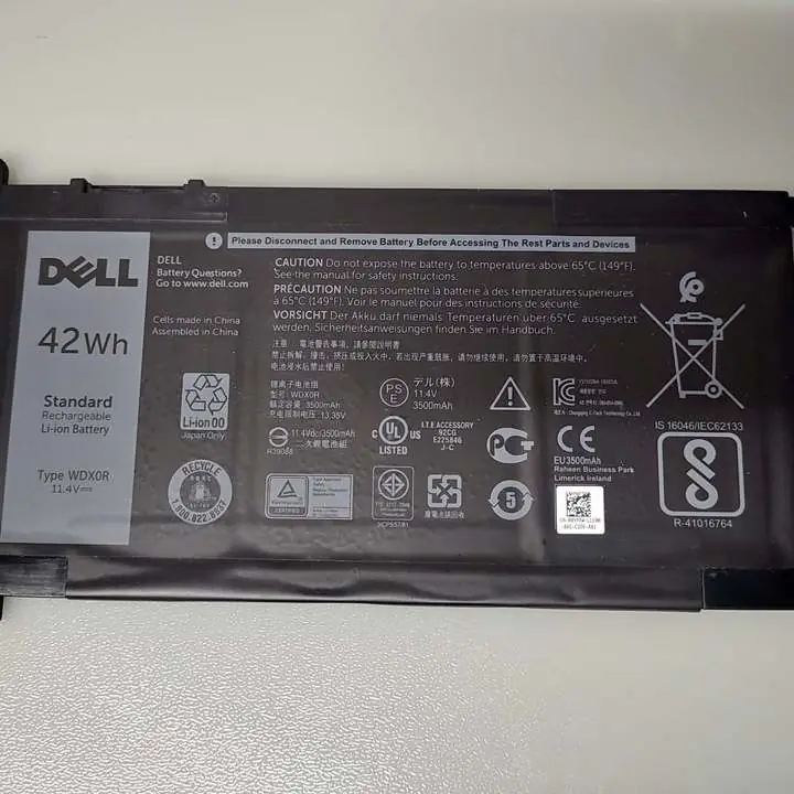 Batería Dell WDx0r Inspiron Vostro y Latitude 5565 5567 5568 5570 5578 / 42 Wh