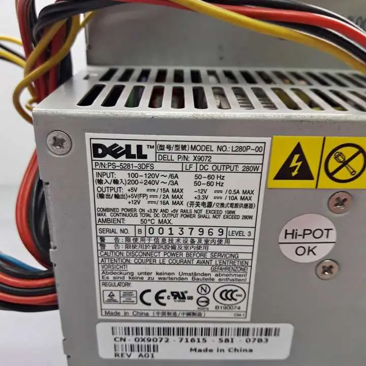 Fuente Dell L280p-01 / Optiplex Gx620 330 / 740 / 745 / 755