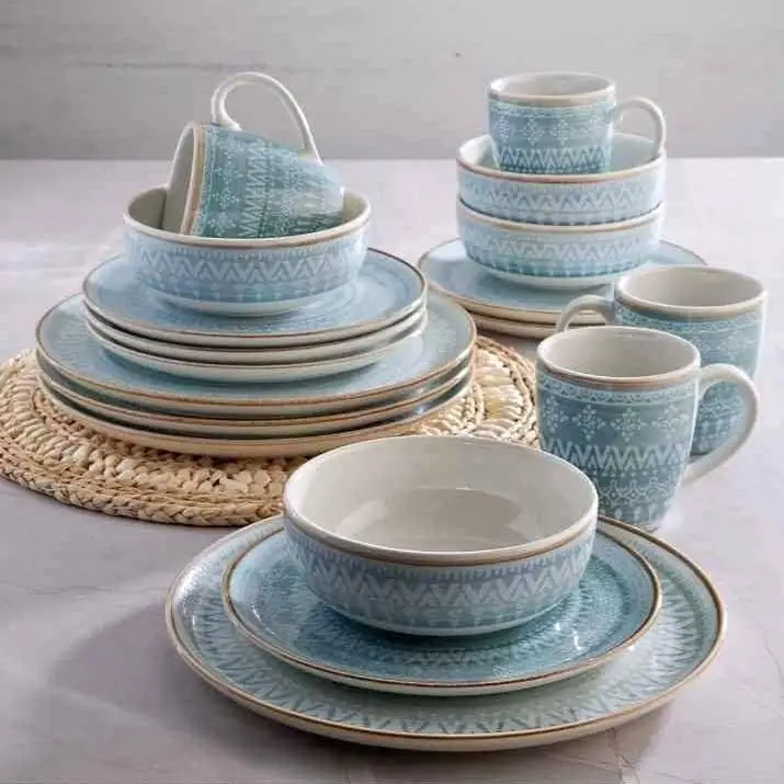 Set de vajilla ceramica corona de 16 piezas