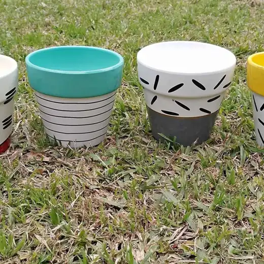 Maceta de ceramica jardin medianas