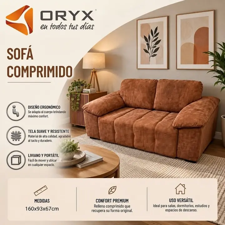 Sofa comprimido doble versatil (envío gratis)