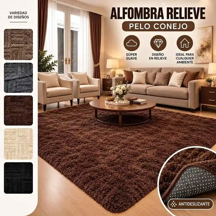 Alfombra antideslizante pelo conejo (envío gratis )