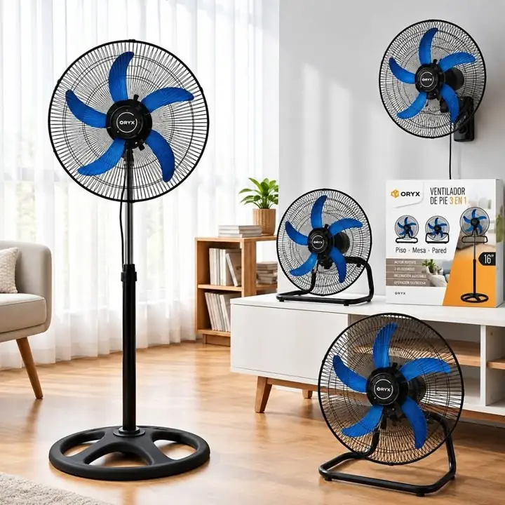 Ventilador 18" 3 en 1 aspas metalicas