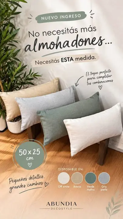 Almohadones 50x25