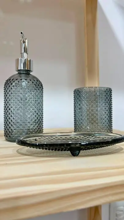 Juego de baño aesthetic negro viral X3