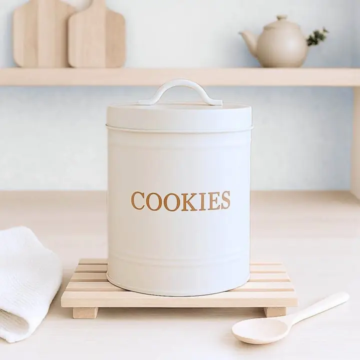 Latas cookies negro y beige
