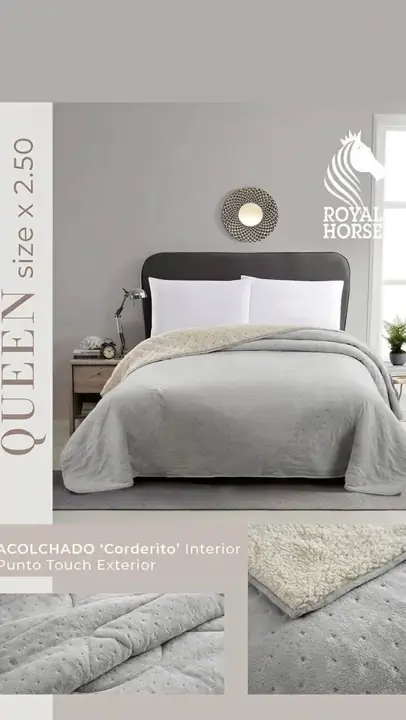 Acolchado con corderito queen