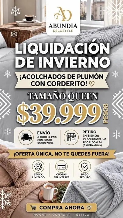 Liquidación acolchados con corderito