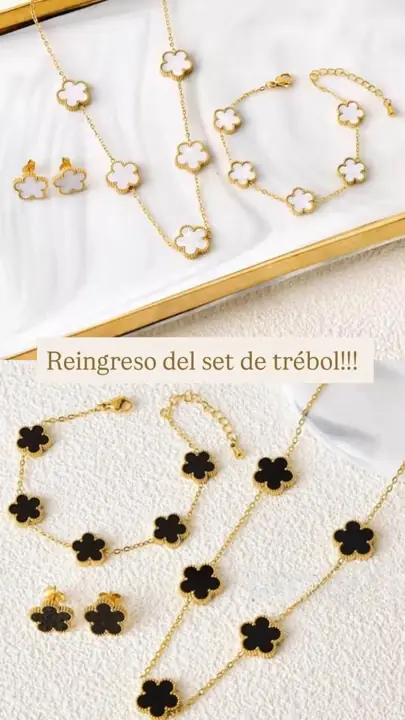 Set de joyas trébol