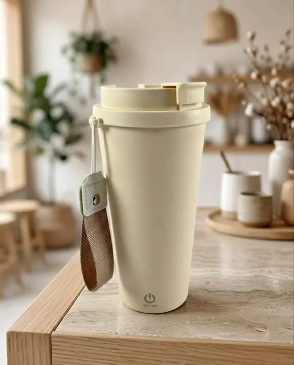 Vaso térmico con batidor recargable usb