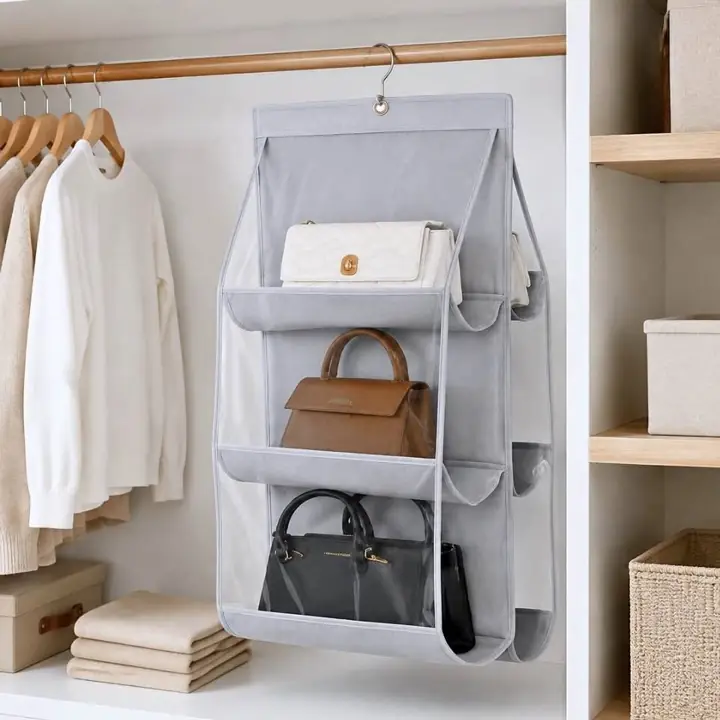 Organizador para placard de carteras con percha
