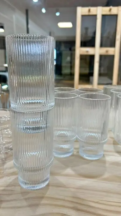 Vasos de vidrio apilables x 6