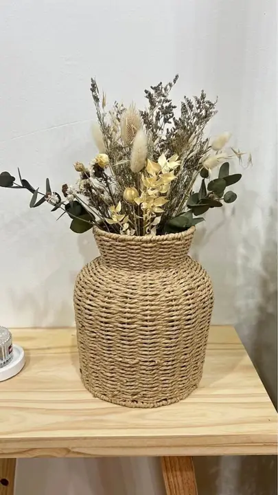 Florero fibras naturales 26 cm