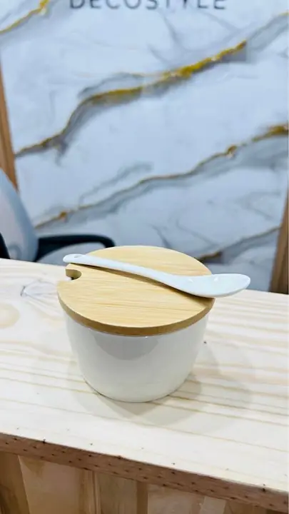 Azucarera cerámica con cuchara