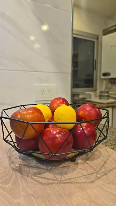 Frutera hierro y bambú