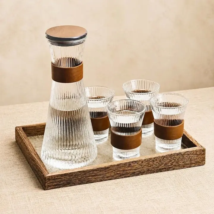 Jarra y 4 vasos